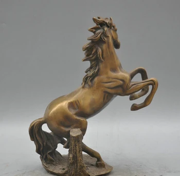 

bi002029 11' Bronze Animal War Horse Broncos Hard to Tame Sculpture Statue