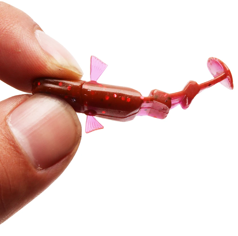 Spinpoler 10pcsLot Vivid Soft Fishing Lure Pesca Isca Artificial Wobblers 50mm 1.6g Silicone Soft Fly Fishing Bait Tackle  (2)