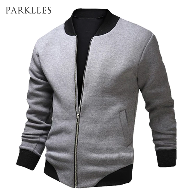 Download New Gray Bomber Jacket Men 2016 Fashion Design Mens Slim ...