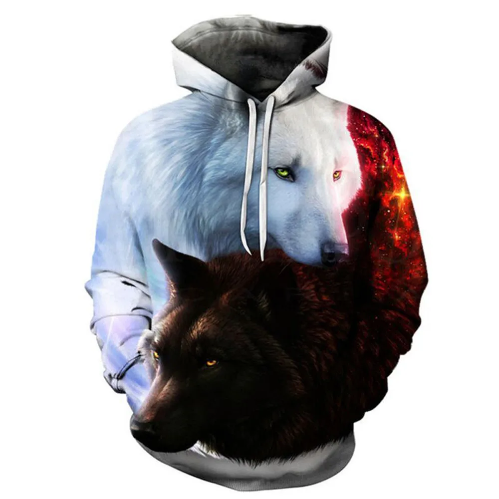 

Men's made of high quality materials Autumn Winter 3D Print Long Sleeve Hooded Sweatershirt Top Gift