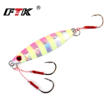 

FTK Metal Cast Jig Spoon 20g 30g 40g 50g Casting Jigging Lead Fish Sea Bass Fishing Lure Sinking Artificial Bait Fishing Tackle