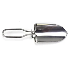 Outdoor Sport Travel Kit Mini Folding Shovel with Handle Stainless Steel Fishing Tackle Tool Accessory for Live Earthworm Bait