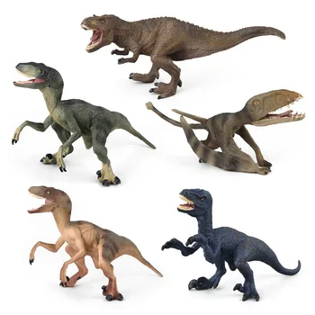 

Cretaceous Dinosaur toys for mosasaur Velociraptor model collectible model Jurassic world dinosaur toys for children