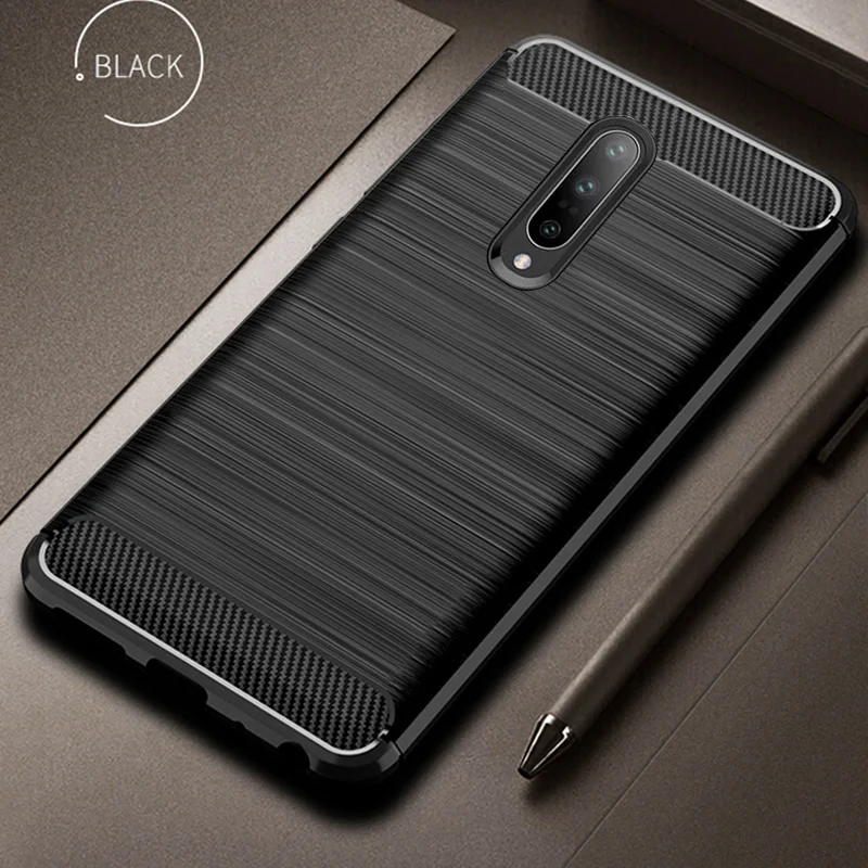 

For OnePlus 7 Pro Case Silicone Back Cover Carbon Fiber Bumper Soft TPU Protector Phone Case For One Plus 7 Pro 6 6T 1+7 Case