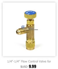1/4 ''-1/4'' клапан управления потоком для шланга для зарядки хладагента R404A R22 R407C