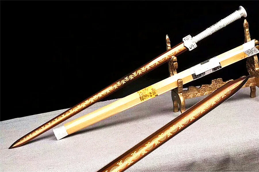 Хороший Китайский WUSHU Han jian меч катана клинок из марганцевой стали с