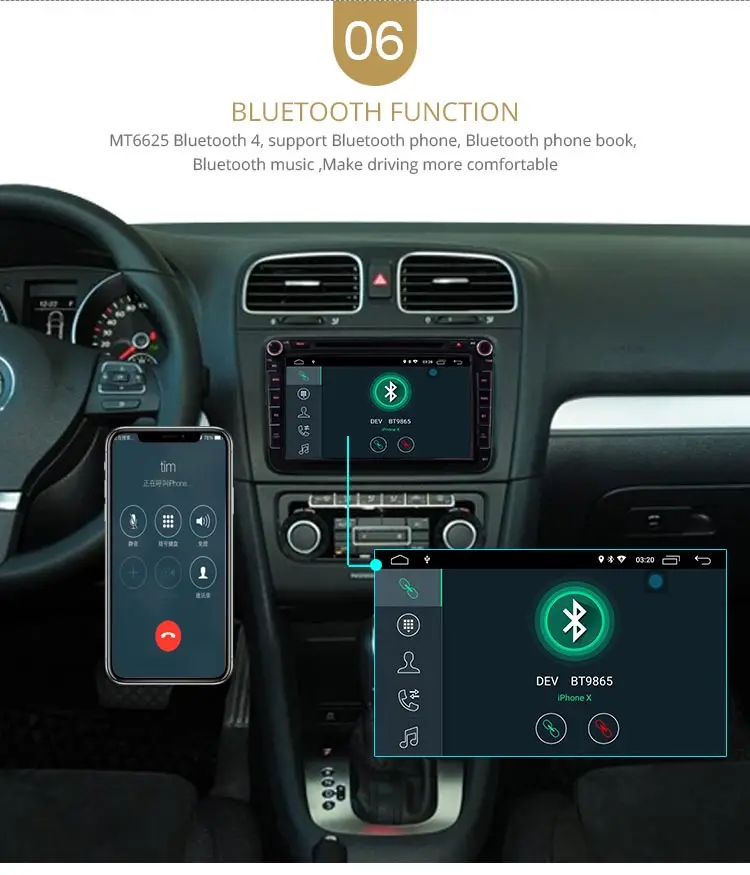 Excellent LJDA 2 Din Android 9.0 Car DVD player For Volkswagen Skoda Passat B6/B7/CC Polo Golf Sharan Caddy Bora Car GPS Radio Multimedia 8