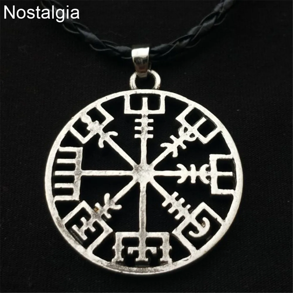 

Nostalgia Icelandic Vegvisir Compass Of Vikings Talisman Goth Viking Chain Necklace Pendant For Men Women Minimalist Jewelry