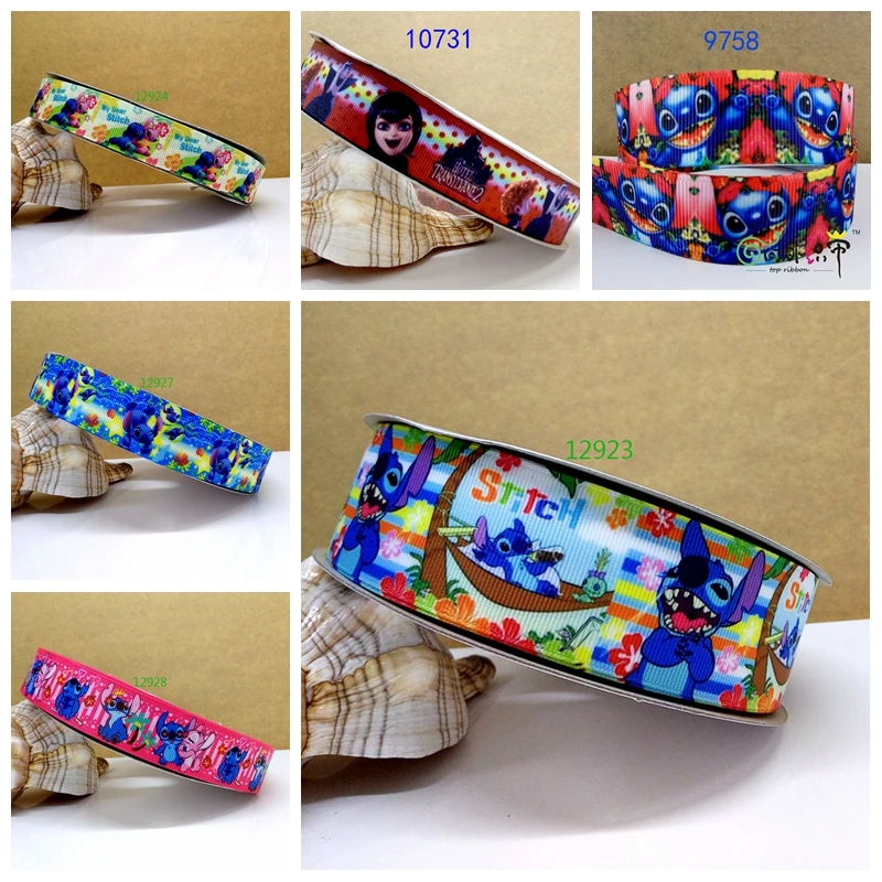 

Free shipping 50 yard per size cartoon ribbon printed grosgrain ribbon 9758