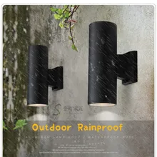 100-240Vac светодиодный настенный светильник 6w10w18W IP65 двухсторонний Цвет излучающий наружный поверхностный монтаж светодиодный настенный светильник для фасада, виллы