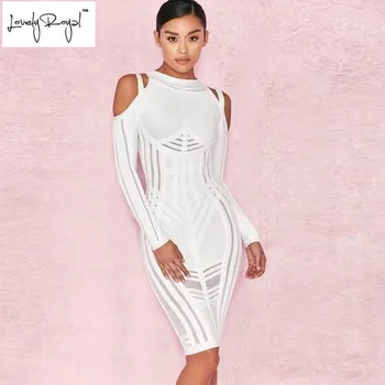 

Women's dress in autumn and winter of 2018, silk bandage dress , long dress