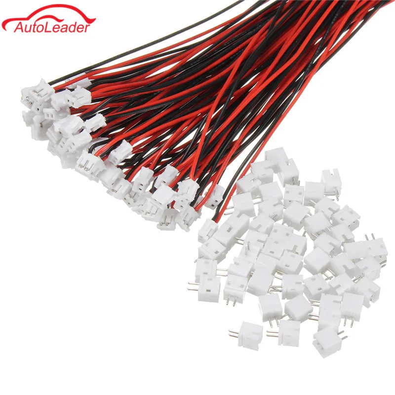 

50 Sets Mini Micro JST ZH 1.5mm SH 1.0mm PH 2.0mm 2-Pin Male& Female Connector Plug Socket With Wires Cables 150mm