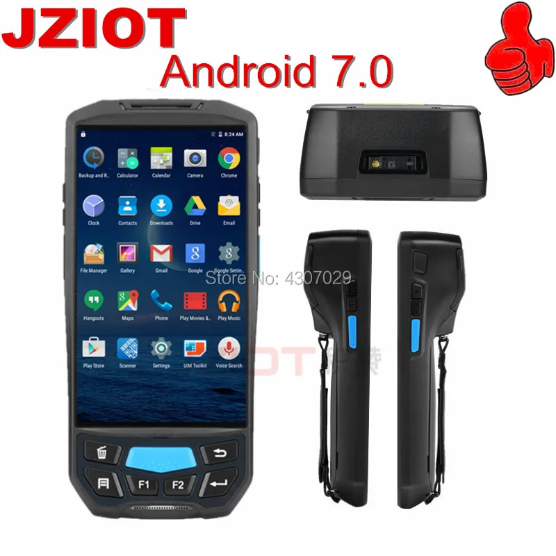 Android 7.0 handheld terminal PDA built-in 58mm Thermal Printer 2D QR Barcode Scanner GPS NFC Card Reader | Компьютеры и офис