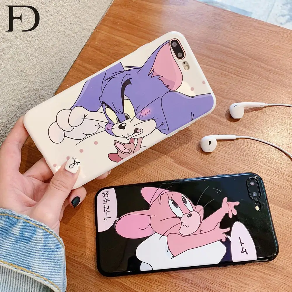 

FD Cute Cartoon Animation Soft TPU Phone Case X XS Max XR Case Cover Phone 7 8 6 6s Plus Case Phone 8 Plus Fashion Phone Case