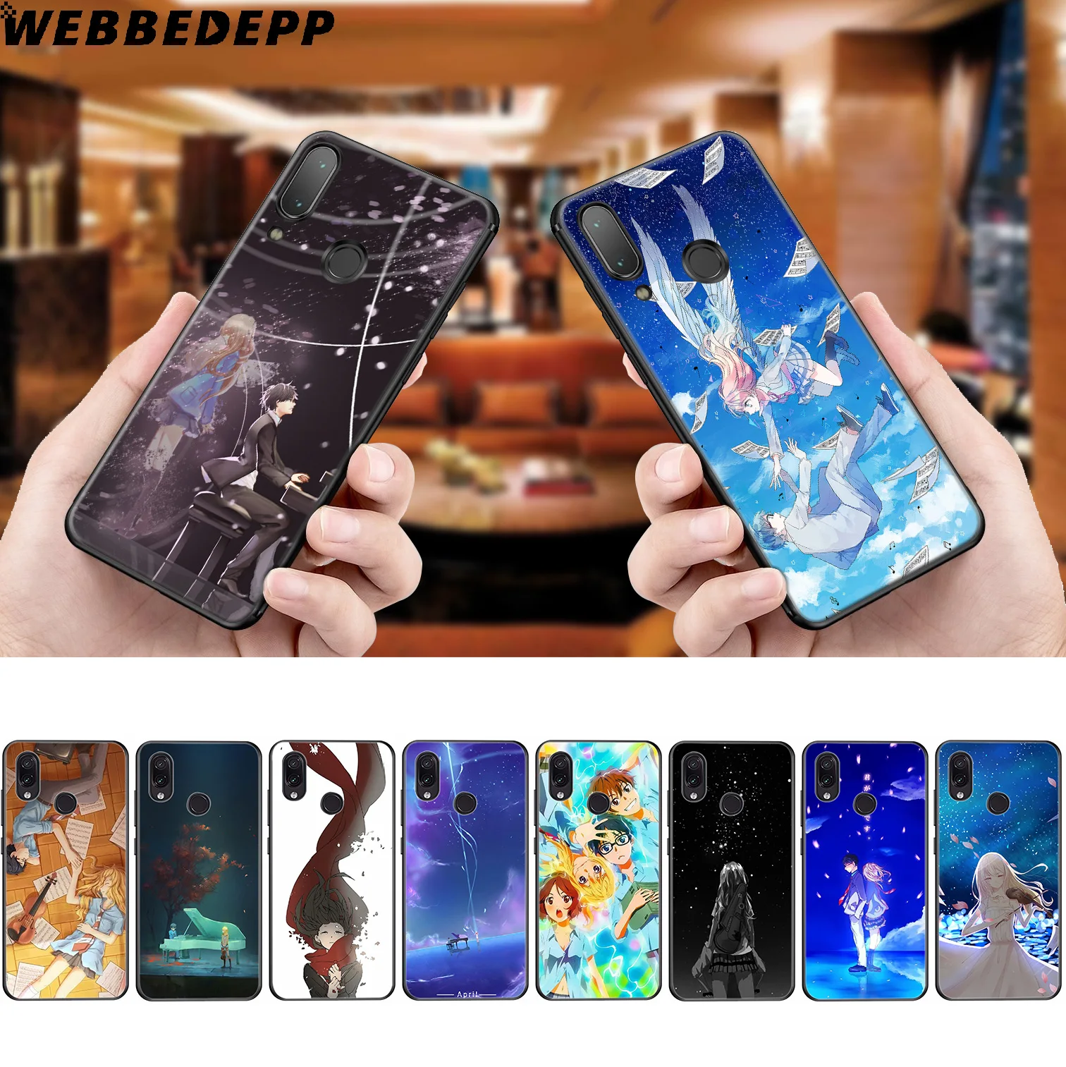 

WEBBEDEPP Your lie in April Anime Soft Case for Xiaomi Redmi K20 7A 4A 4X 5 5A 6 6A S2 Note 8 4 4X 5 6 5A 7 Pro Plus Prime