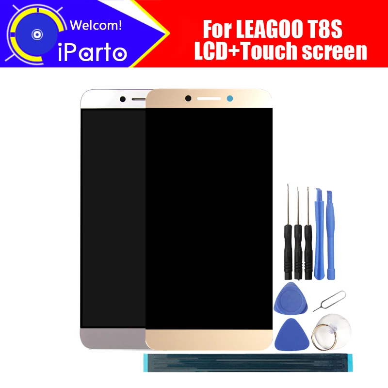 ЖК дисплей 5 дюйма LEAGOO T8S + дигитайзер сенсорного экрана в сборе 100% Оригинальный
