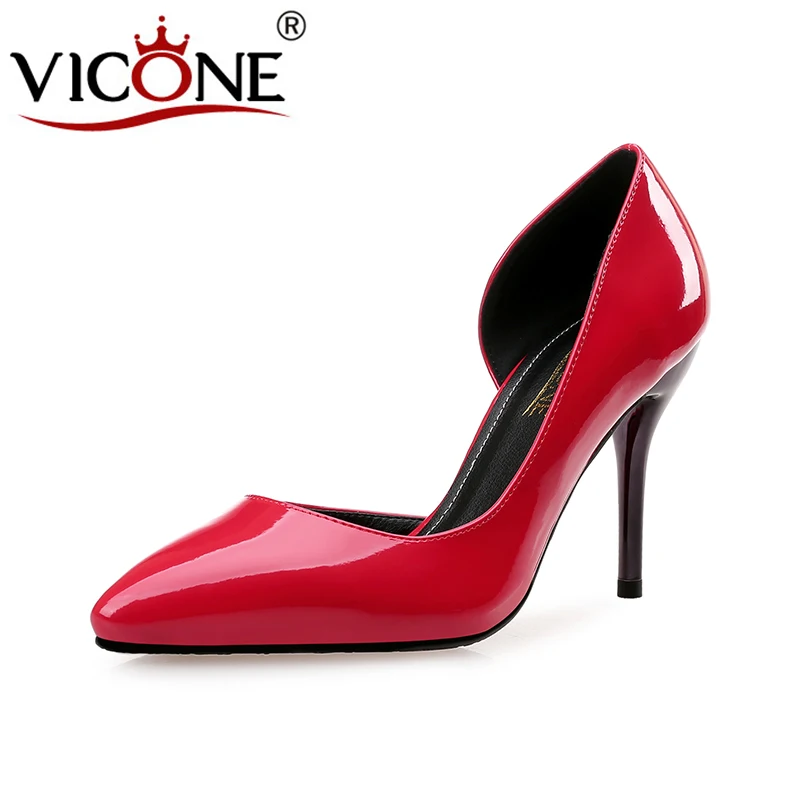 

VICONE Women Summer Pointed Toe Dress Office Concise Fashion Heels V533932