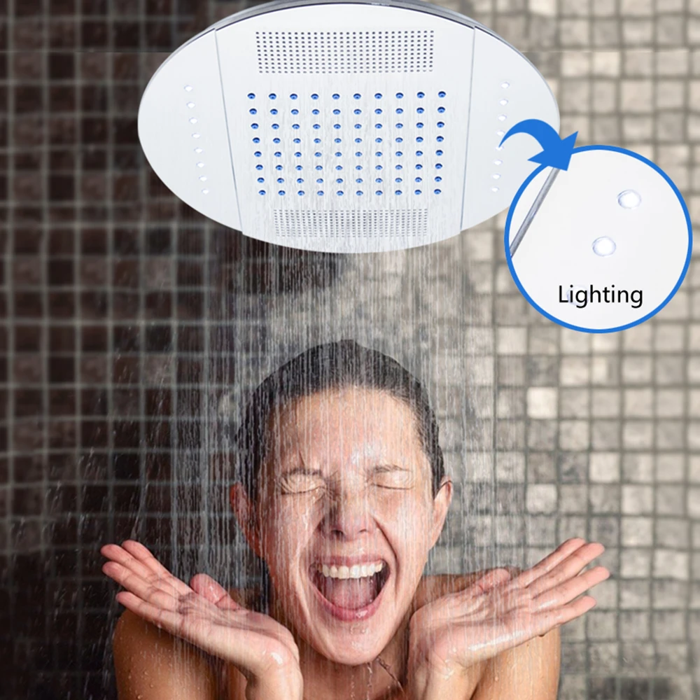 

shower room accessories round shape LED light shower room top shower head