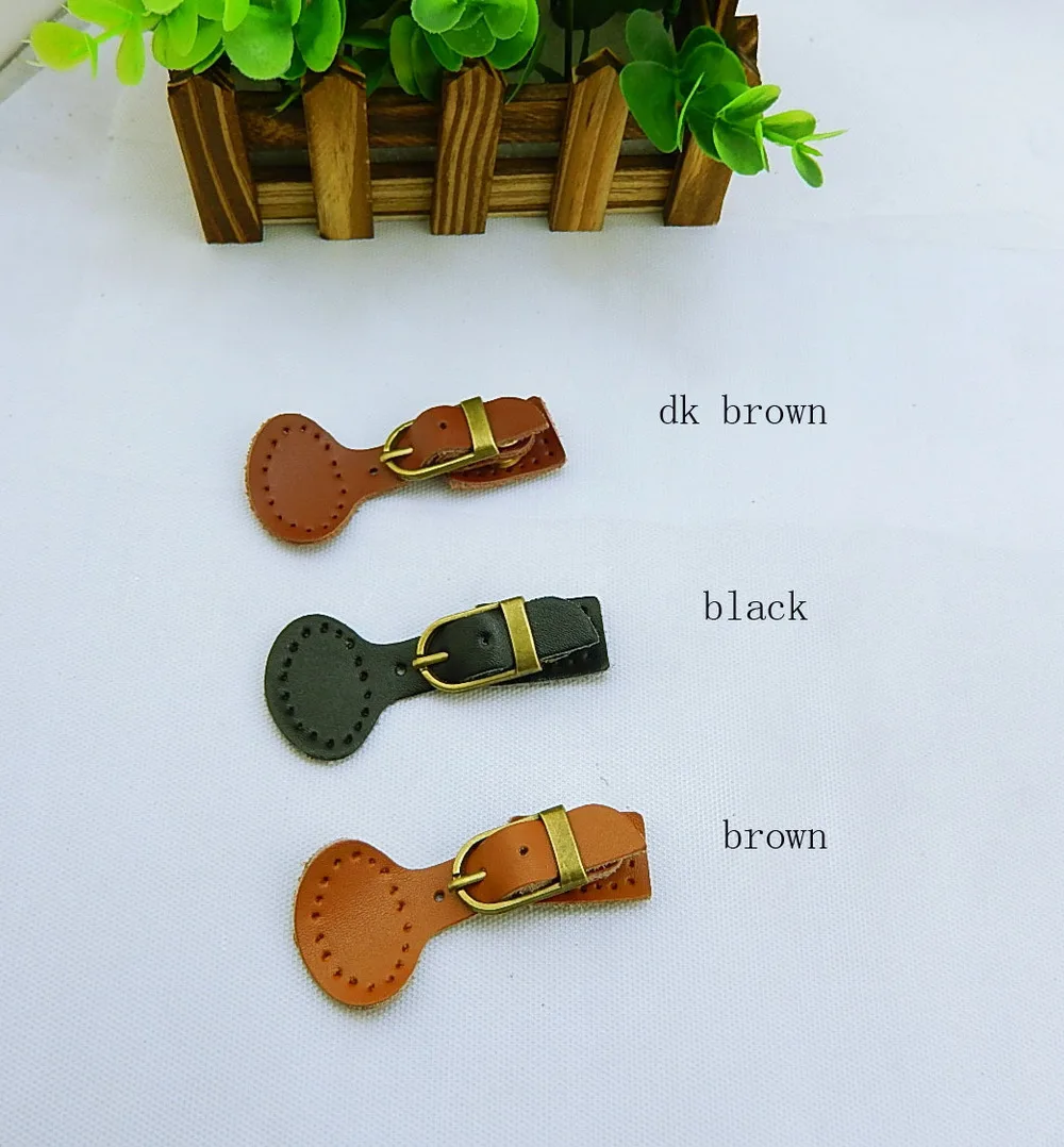 High quality 10pcs/lot genuine leather DIY bag buckles.Bag parts