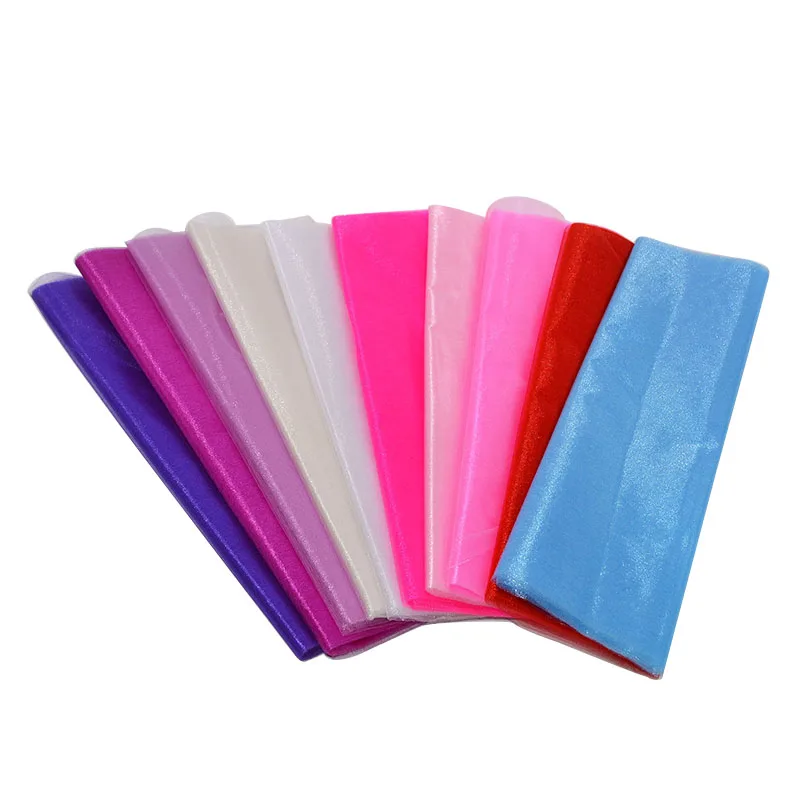 5yard/lot 48cm Snow Yarn Romantic Wedding Arches Sheer Crystal Organza Tulle Fabric For Birthday Party New Year DIY Decoration