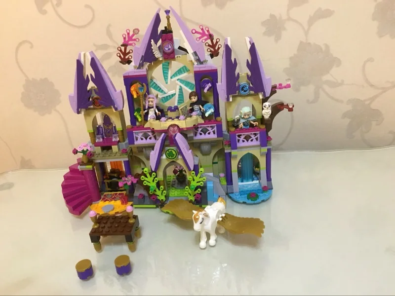AIBOULLY 10415 friends Elvesed series Skyra s Mysterious Sky Castle Model Building blocks bricks sets font