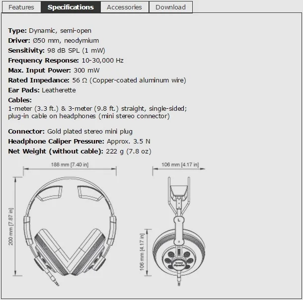 Профессиональный монитор Superlux HD668B, Полуоткрытая студийная стандартная динамическая гарнитура для прослушивания музыки