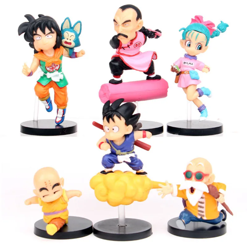 

6Pcs DRAGON BALL Goku Figure Toy Birthday Gift Cute PVC Action Figure Collectible Model Toy Kids Present Garage Kit Brinquedos