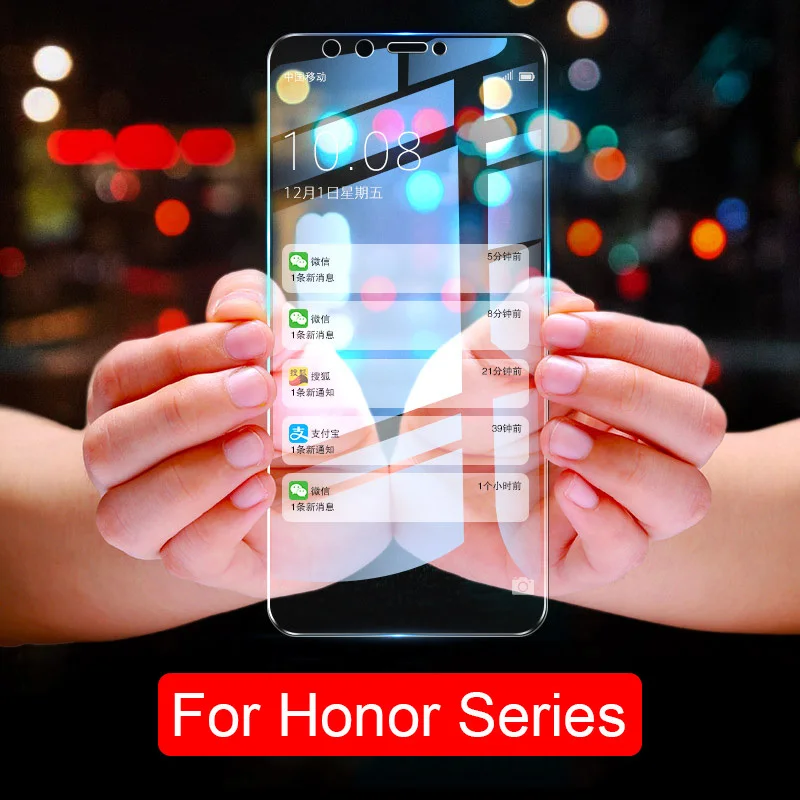 Защитное стекло для Huawei Honor 9 8 10 Lite 2 шт. закаленное 8X 8C 8A 7A пленка защиты экрана |