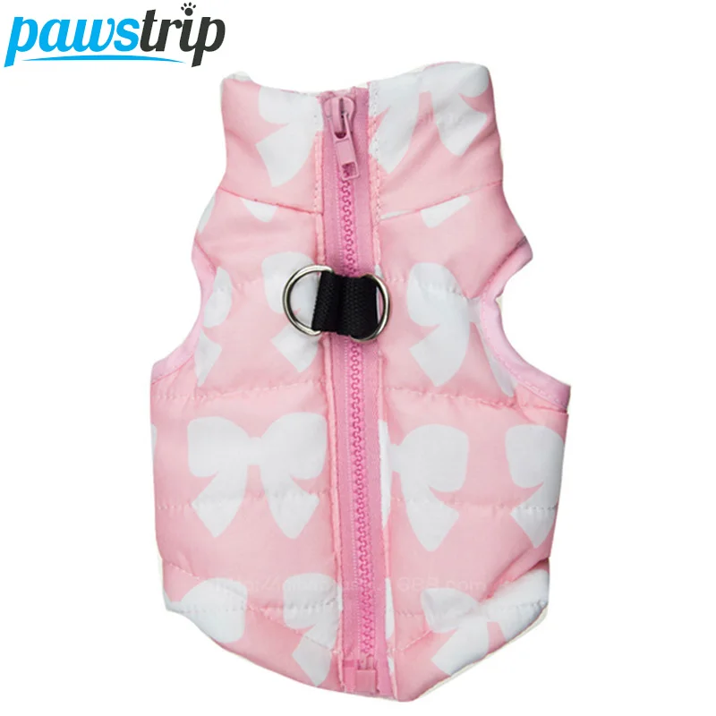

5 Colors Bow Knot Princess Dog Clothes Winter Warm Small Puppy Coat Chihuahua Dog Jacket Apparel