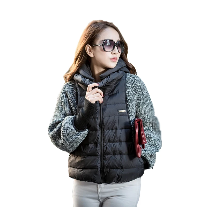 Горячая Распродажа, новое модное женское зимнее пальто, шерстяная вязанная куртка с рукавами летучая мышь, короткая женская куртка CC147