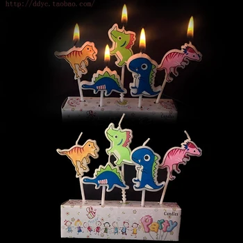 

Five sticks dinosaur candle cartoon Birthday candles cake decoration animal children boys