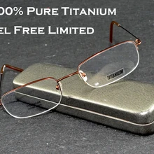 CLARA VIDA лимит! Роскошные мужские титана высокой СТД. Коричневые черные дизайнерские очки для чтения бренда HALFRIM+ 1+ 1,5+ 2+ 2,5 до+ 6