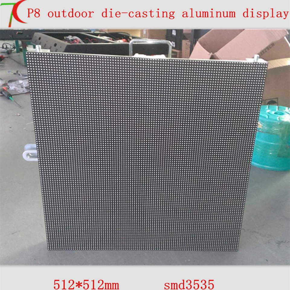 

512*512mm outdoor SMD P8 die-casting aluminum cabinet led display , 4s, 15625dots/m2