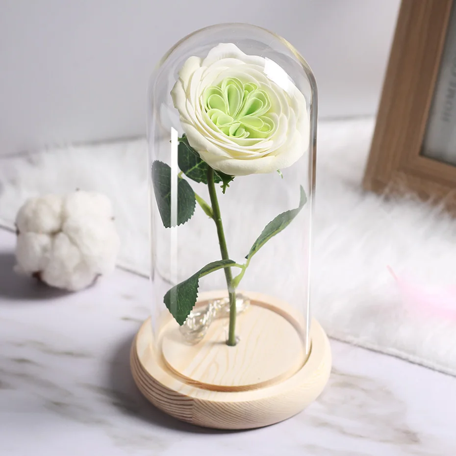Подарок на день рождения для подруги зачарованная Роза в стеклянном куполе декоративные сушеные цветы для свадьбы роза цветок мыло изготовление Рождество
