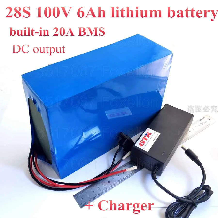 Lithium 100V 6Ah 100v Hohe spannung batterie pack 96v DC ausgang li ion ...