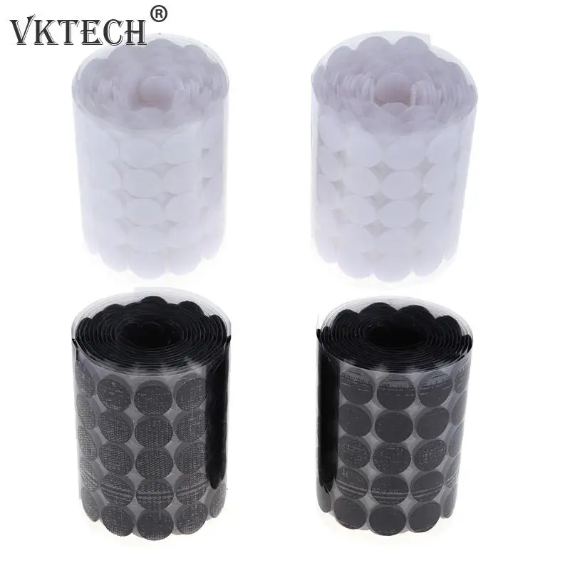 

500pairs 20mm Nylon Stickers Round Sticky Adhesive Spot Circle Paper Labels Spot Circles Dot Stickers