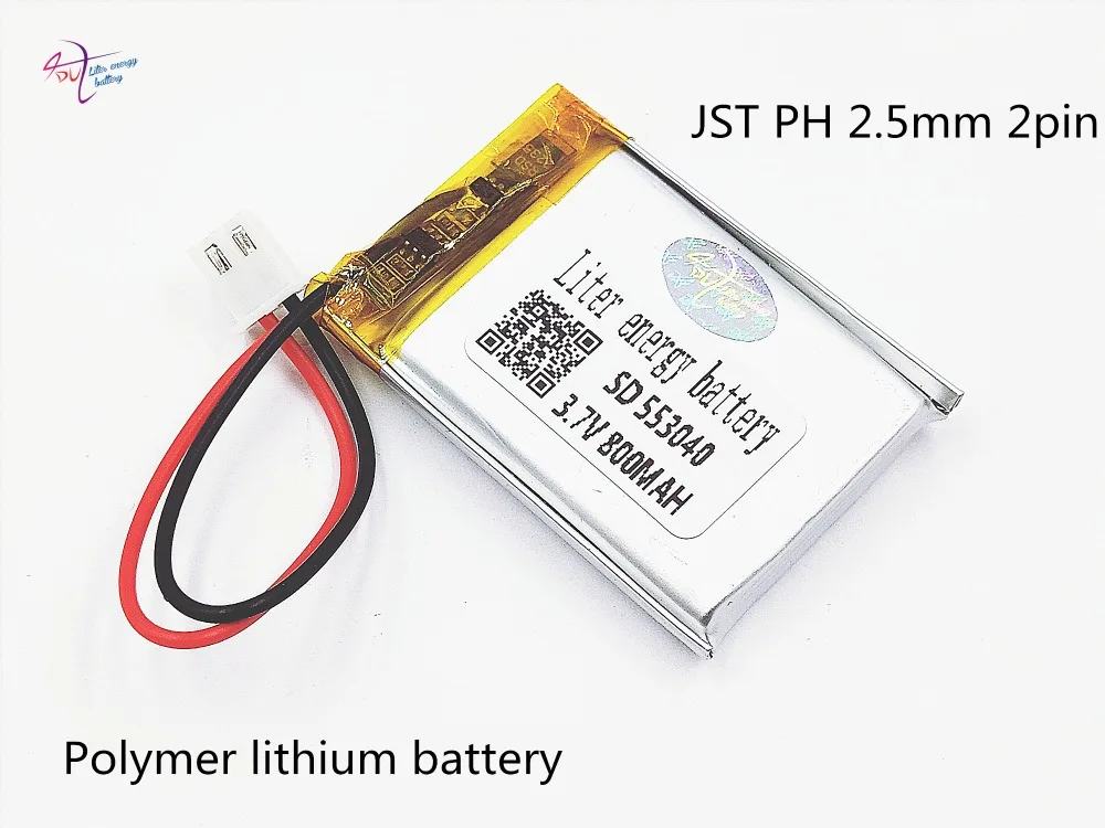 XH2.54 800mAh 553040 3,7 V для Mp3 MP4 MP5 gps Мобильный bluetooth тахограф игрушка полимерный аккумулятор