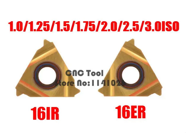 

10PCS 16ER 16IR 16 ER IR 1.0/1.25/1.5/1.75/2.0/2.5/3.0 ISO,Indexable Tungsten Carbide Threading Lathe Inserts internal Metric