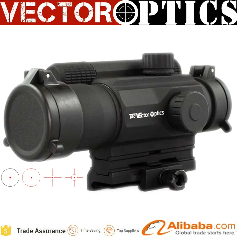 

10pcs Vector Optics Tempest 1x35 Hunting AR15 Rifle Weaver Mounting Scope Reflex Red Dot Sight with 3MOA 4 Reticles AA Battery