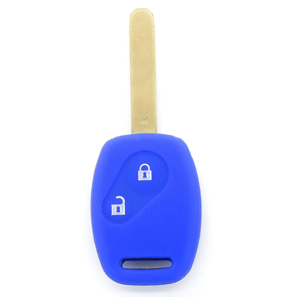 Vehemo 2 кнопки дистанционного Fob крышка силиконовый чехол для ключей держатель Автомобильный Чехол для пульта дистанционного управления мягкий Автомобильный ключ оболочки для Honda FIT защита