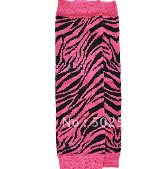 Hot Pink Zebra Print Striped Leg Warmers Baby Leg Warmers Arm Warmers