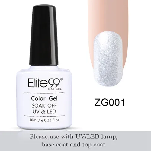 Elite99 Сияющий Грушевый Гель-лак 10 мл УФ/светодиодный Гель-лак для ногтей мерцающий Блестящий цветной лак впитывающий Гель-лак для ногтей - Цвет: ZG001