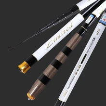 Портативный углеродное волокно поток стержень, Тайвань, Удочка с 3,6/4,5/5,4/6,3/7,2 м Мощность XH ручная штанга рыболовная супер короткие легкие рыболовные снасти