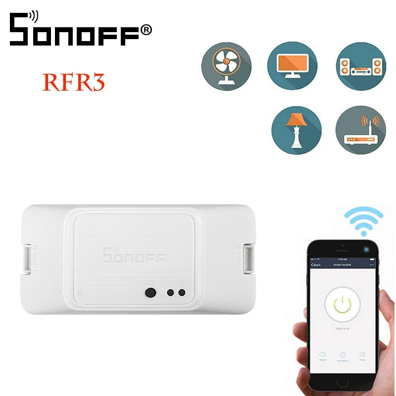 SONOFF RFR3- WIFI DIY Smart RF Control Switch Wireless Remote Auto Smart Home Wifi Sensor Switch Alexa Google Home