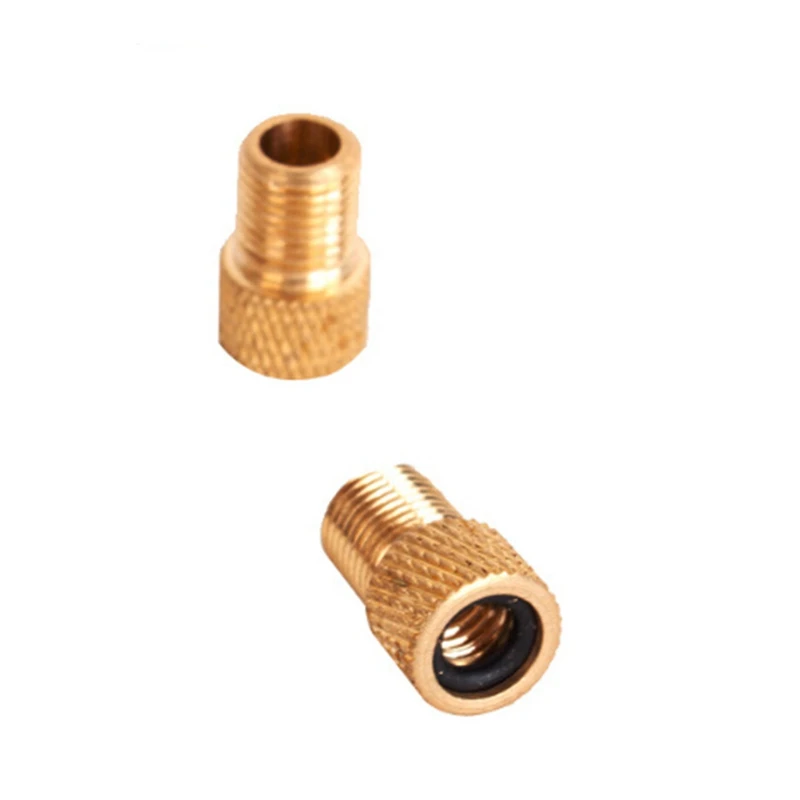 2Pcs Brass Adaptor Presta To Schrader Bicycle Valve Converter Bike Pump