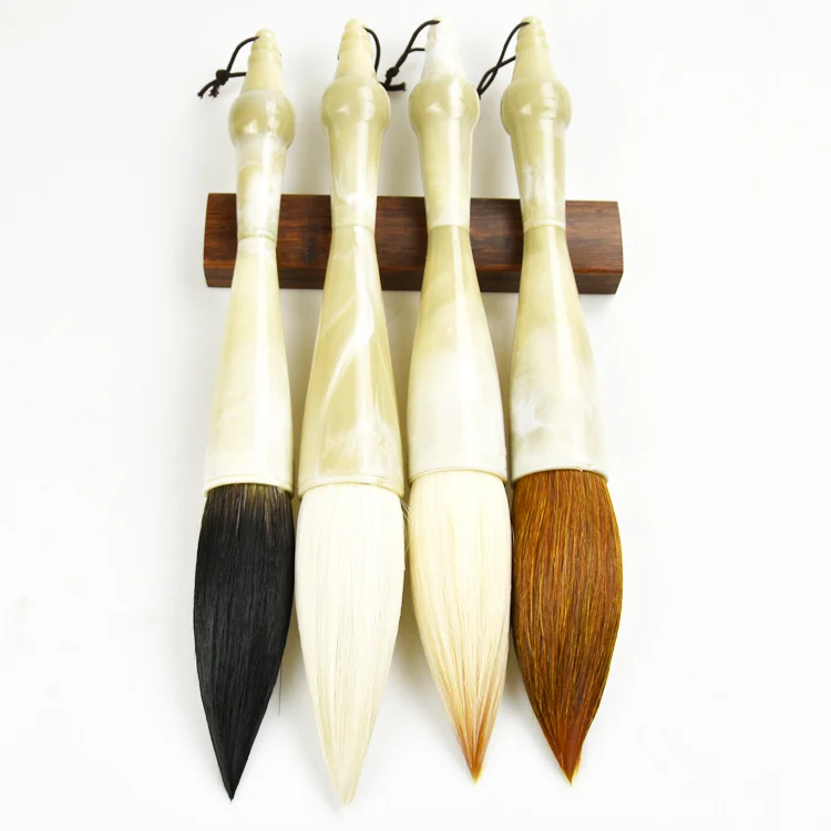 Forma de Pincel de Caligrafia Caneta de Caligrafia Pincel de Caligrafia Hopper-em Chinesa Escova Vários Cabelos Cabelo Urso Escrita Pintura 10 Cheap Pincéis de pintura