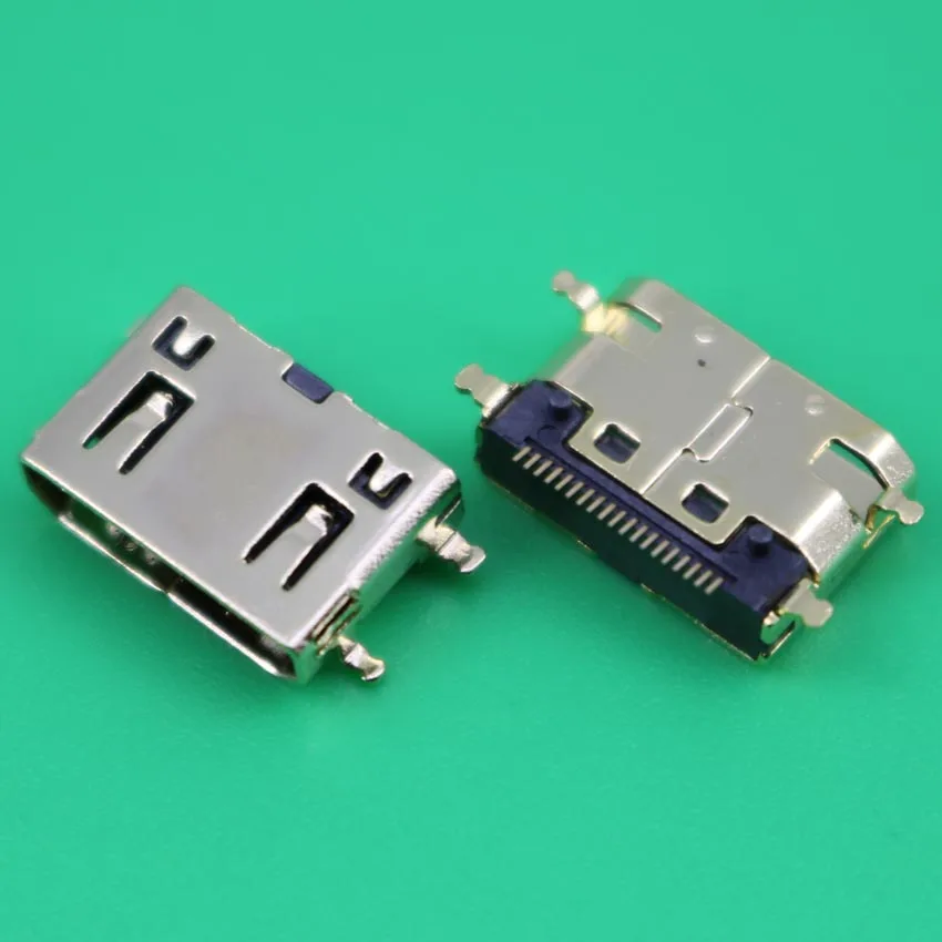 YuXi 1 шт. позолоченный 19P мини HDMI гнездо типа C с SMD фиксированными ножками|mini hdmi