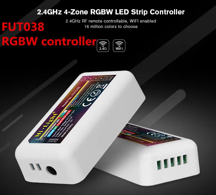 2,4G 4-Zone Miboxer WiFi Led контроллер RGBW контроллер Беспроводной RF пульт дистанционного управления группа затемнения для 5050 3528 Светодиодная лента - Цвет: FUT038 RGBW