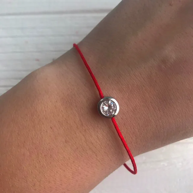 Red String Bracelet Meaning With Zircon 925 Sterling Silver Rope