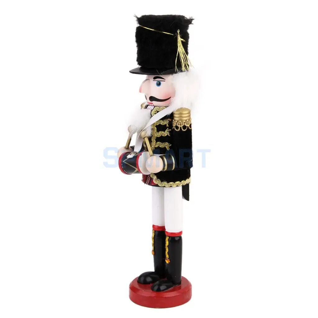 2 pieces 30cm Wooden Nutcracker Soldier Action Figures Festival Christmas Decoration Ornaments Xma's Toys Gifts